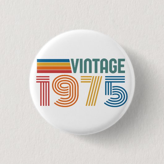 50e verjaardag ronde button 3,2 cm (Voorkant)