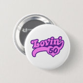 50e verjaardag ronde button 5,7 cm (Voorkant /achterkant)