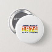 50e verjaardag ronde button 5,7 cm (Voorkant /achterkant)