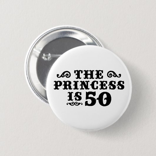 50e verjaardag ronde button 5,7 cm (Voorkant /achterkant)