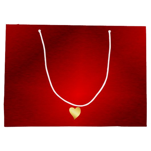 50e verjaardag rood en goud Dank je wel Groot Cadeauzakje (Achterkant)