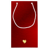 50e verjaardag Rood en Goud Hartelijk dank Klein Cadeauzakje (Achterkant)