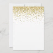 50e verjaardag Roos Gold en goudglitter Kaart (Achterkant)