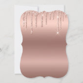 50e verjaardag Roos Gold Glitter Kaart (Achterkant)