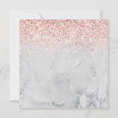 50e verjaardag roos goud glitter marmer modern chi (Achterkant)