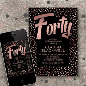 50e Verjaardag Roos Gouden Confetti Kaart