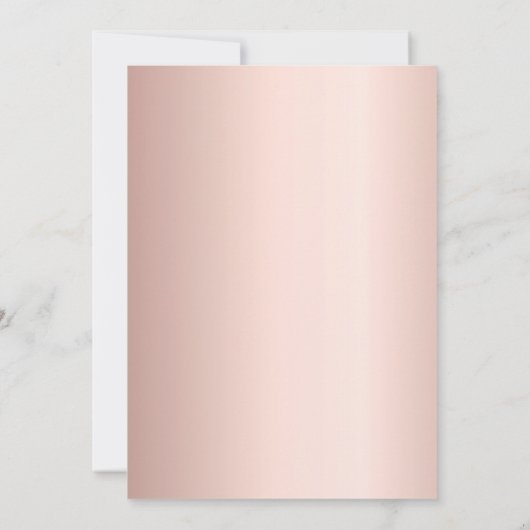 50e verjaardag roos gouden roze florafolie kaart (Achterkant)