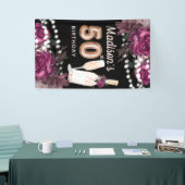 50e verjaardag Roos Wine Luxury Banner (Beurs)