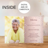 50e verjaardag rose goud diamanten welkom menu