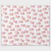 50e verjaardag roze donut inpakpapier (Vlak)