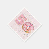 50e verjaardag Roze Donut Napkins Servet (Hoek)