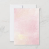 50e verjaardag Roze Floral Greenery Botanisch Kaart (Achterkant)