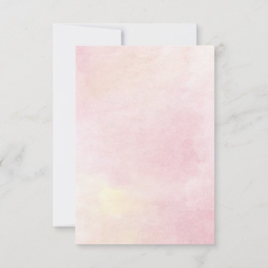 50e verjaardag Roze Floral Greenery Botanisch Kaart (Achterkant)