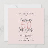 50e verjaardag roze girale fotocollage (Achterkant)