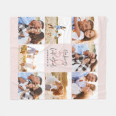 50e verjaardag roze girale fotocollage fleece deken (Voorkant (Horizontaal))