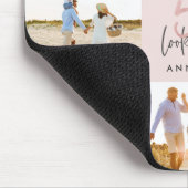 50e verjaardag roze girale fotocollage muismat (Hoek)