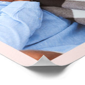 50e verjaardag roze girale fotocollage poster (Hoek)