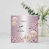 50e verjaardag Roze Lotus Blossom Floral Kaart (Staand voorkant)