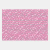 50e verjaardag Roze Sinaasappel Typografie Nummers Inpakpapier Vel (Voorkant 2)