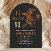 50e verjaardag Rustic Cowboy Pet en Lederen Boots Kaart