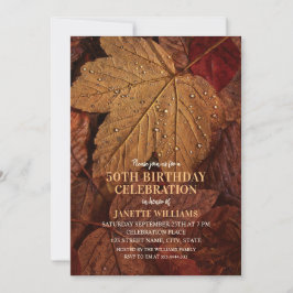 50e verjaardag Rustic Herfst najaar verlaten land Kaart