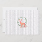 50e verjaardag Rustic Waterverf Reindeer Boho Kaart (Achterkant)