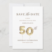 50e verjaardag Save the Date kaart (Voorkant)