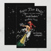 50e verjaardag - Save the date Kaart (Voorkant / Achterkant)