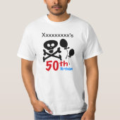 50e verjaardag schedelbeenderen t-shirt (Voorkant)