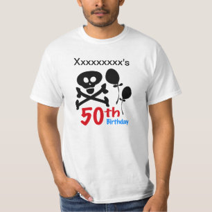 50e verjaardag schedelbeenderen t-shirt