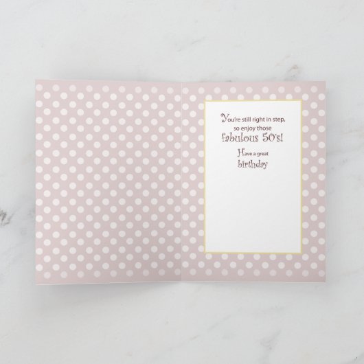 50e verjaardag schoenen kaart (Binnen)