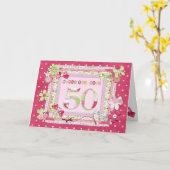 50e verjaardag scrapbooking stijl kaart (Gele Bloem)