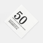 50e verjaardag servet (Hoek)