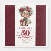 50e Verjaardag Servetten Grappige Oude Dame Feest  (Voorkant)