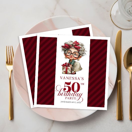 50e Verjaardag Servetten Grappige Oude Dame Feest 