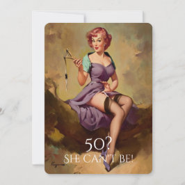 50e verjaardag, , Sexy Pin Up Girl, Aangepast Kaart