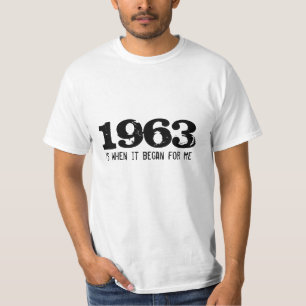 50e verjaardag shirt   1963 is voor mij het begin