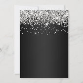50e verjaardag Silver Glitter Dark Gray Ombre Kaart (Achterkant)