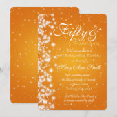 50e verjaardag Sinaasappel van de Sparkle Kaart (Voorkant / Achterkant)