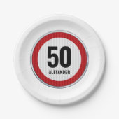 50e verjaardag Snelheidslimiet bord  Aangepaste LE (Voorkant)