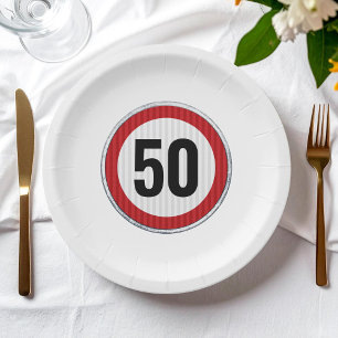 50e verjaardag Snelheidslimiet bord - ELKE LEEFTIJ