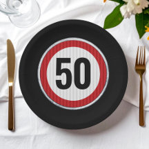 50e verjaardag Snelheidslimiet bord - ELKE LEEFTIJ