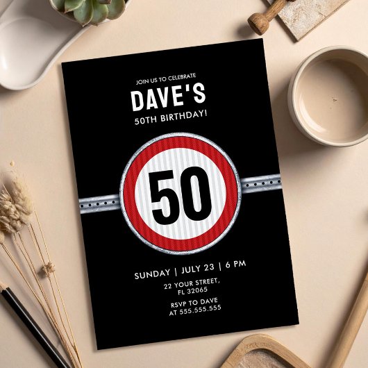 50e verjaardag Snelheidslimiet Kaart