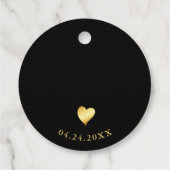 50e verjaardag Solid Black en Gold Hartelijk dank Bedankjes Labels (Achterkant)