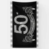 50e verjaardag spandoek (Verticaal)