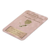 50e verjaardag Sparen de Datum Roos Gold Flower Magneet (Linkerzijde)