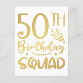 50e verjaardag Squad 50 feest Crew Briefkaart