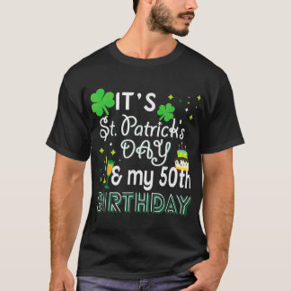 50e verjaardag St Patricks Day Party Gift T-shirt