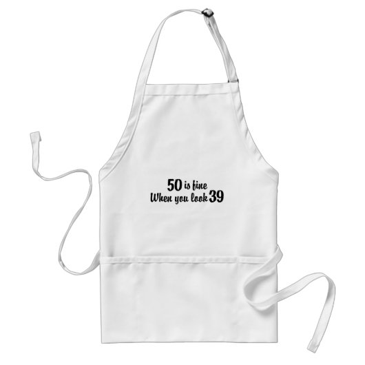 50e verjaardag standaard schort (Voorkant)