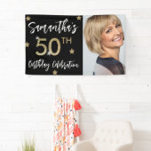 50e verjaardag sterren Foto Gold Party banner (Insitu)